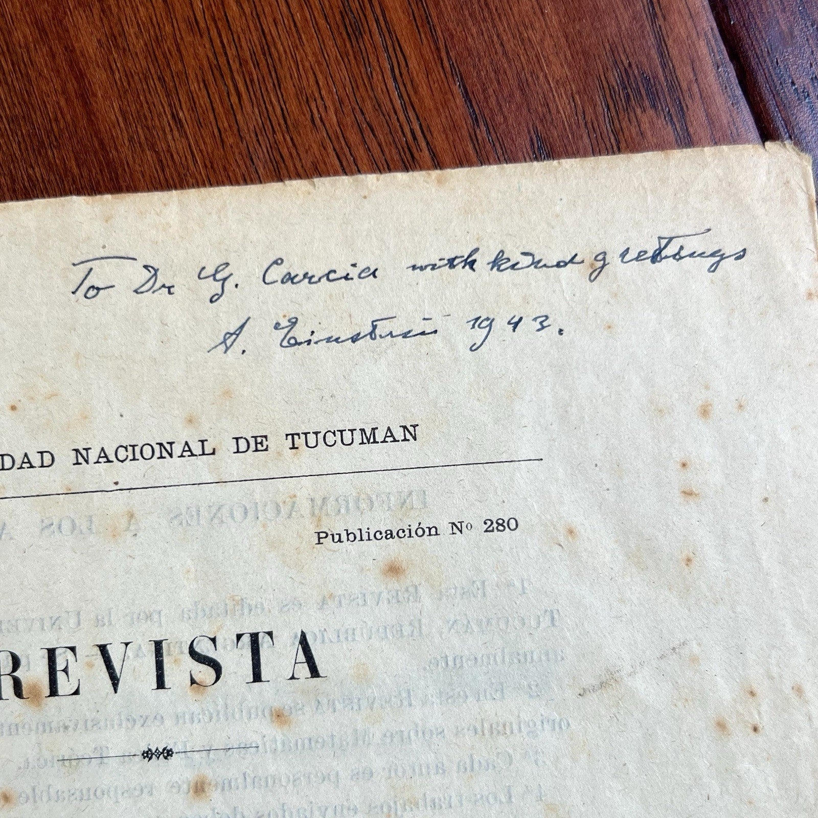 ALBERT EINSTEIN * PSA * Autograph THEORETICAL PHYSICS Signed * Rik = 0 Equation