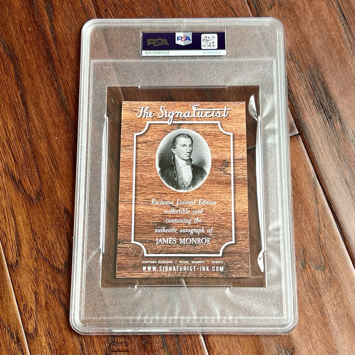 JAMES MONROE * PSA * Autograph Cut Signature CUSTOM CARD Signed