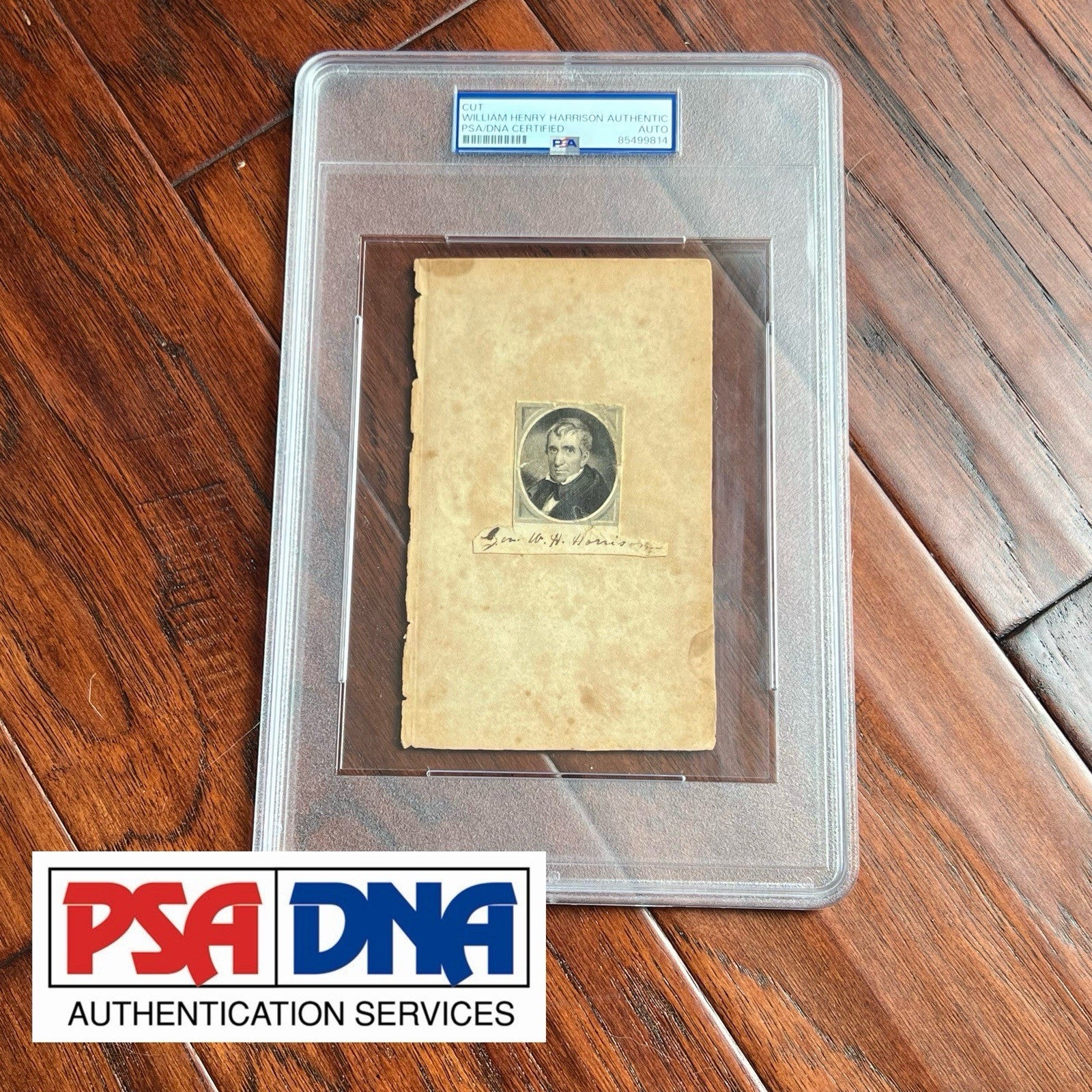 WILLIAM HENRY HARRISON * PSA * Scarce Autograph ENGRAVING Portrait Signed Image