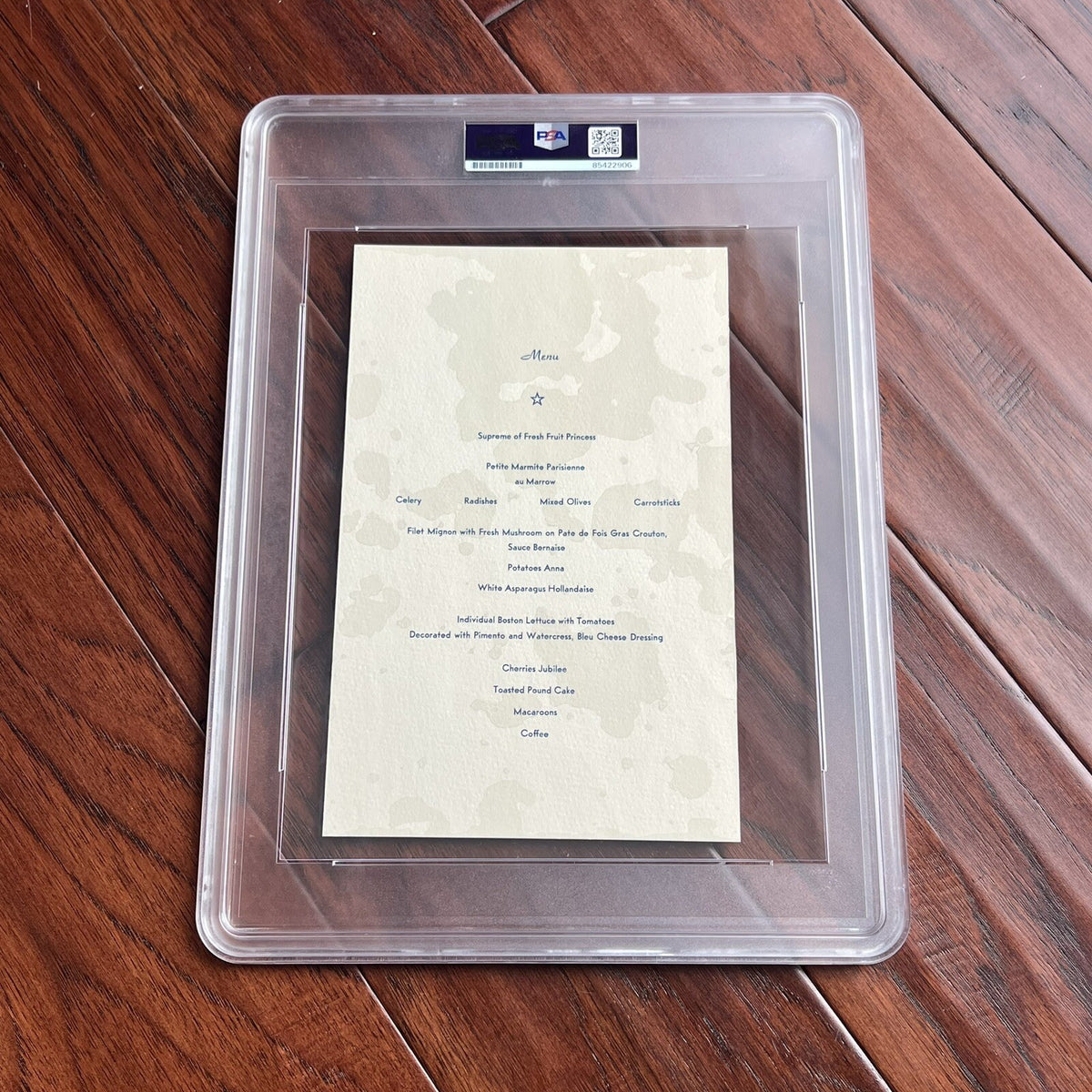 ROBERT F. KENNEDY * PSA * Autograph Democratic Committee Menu Signed 1964 RFK