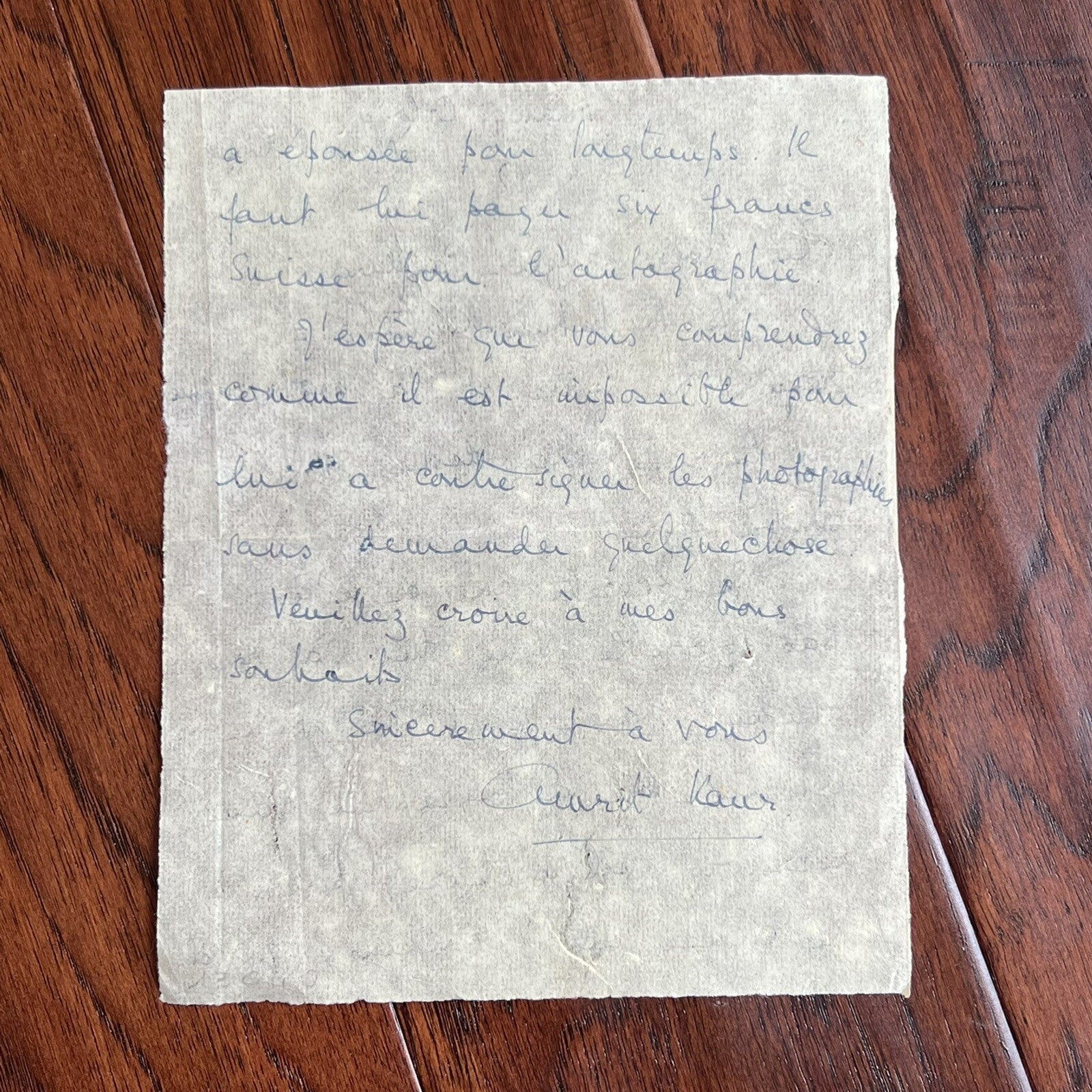 MAHATMA GANDHI * JSA * Double Signed AUTOGRAPH Photo * New Delhi