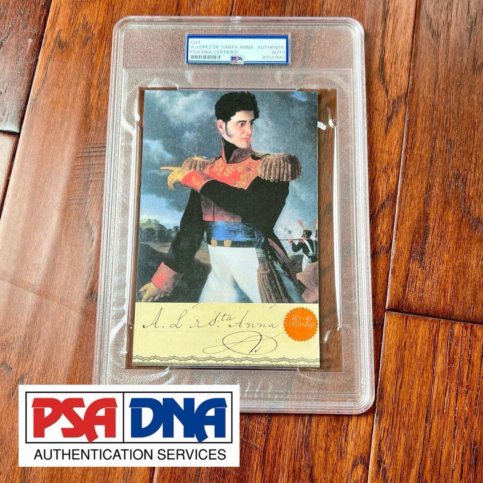 ANTONIO LOPEZ DE SANTA ANNA * PSA * Autograph Cut Signature ALAMO Signed