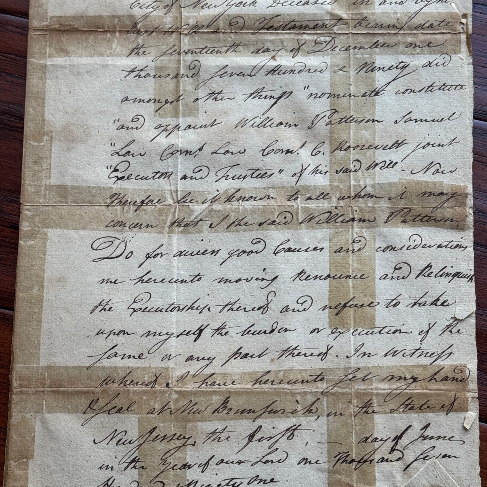 WILLIAM PATERSON * PSA/DNA * Autograph Document Signed * Constitution Signer