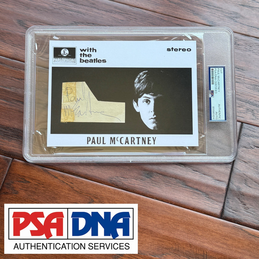 PAUL McCARTNEY * PSA/DNA * Autograph Beatles CUT SIGNATURE CUSTOM CARD Signed