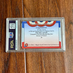 ETHAN ALLEN * PSA * Autograph Cut Signature Card Signed * Revolutionary War