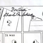 CHARLES M SCHULZ * PSA * Autograph SNOOPY "Good Writing" Peanuts XL Strip Signed