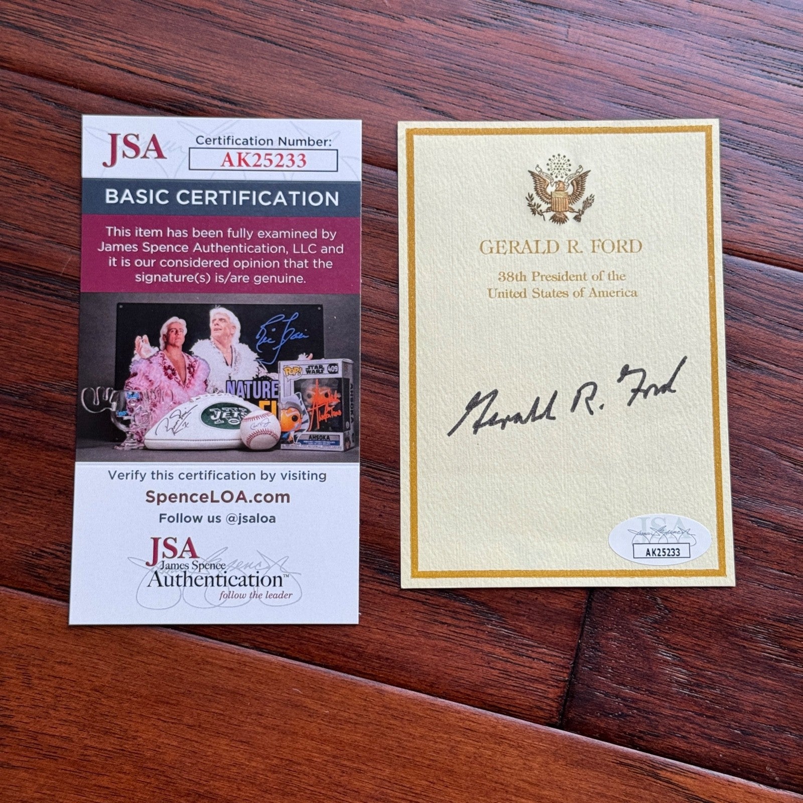 GERALD R. FORD * JSA * Autograph BOOKPLATE Signature SIGNED * 38th POTUS