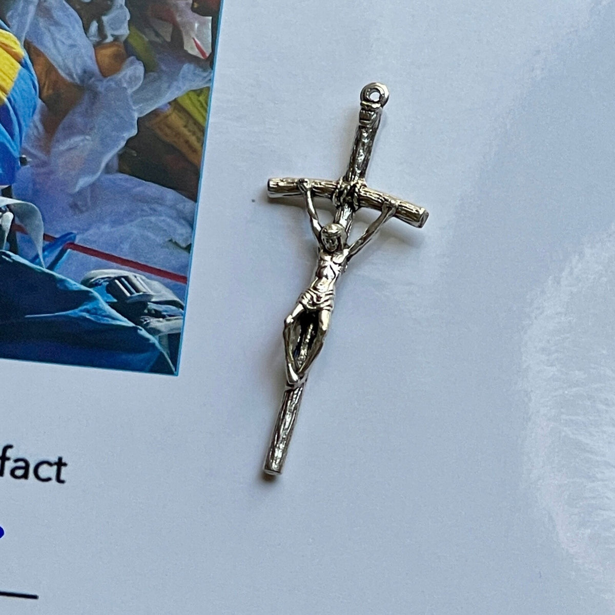 MOUNT EVEREST Genuine Crucifix Cross ARTIFACT Carried to the Summit * 29029 FT