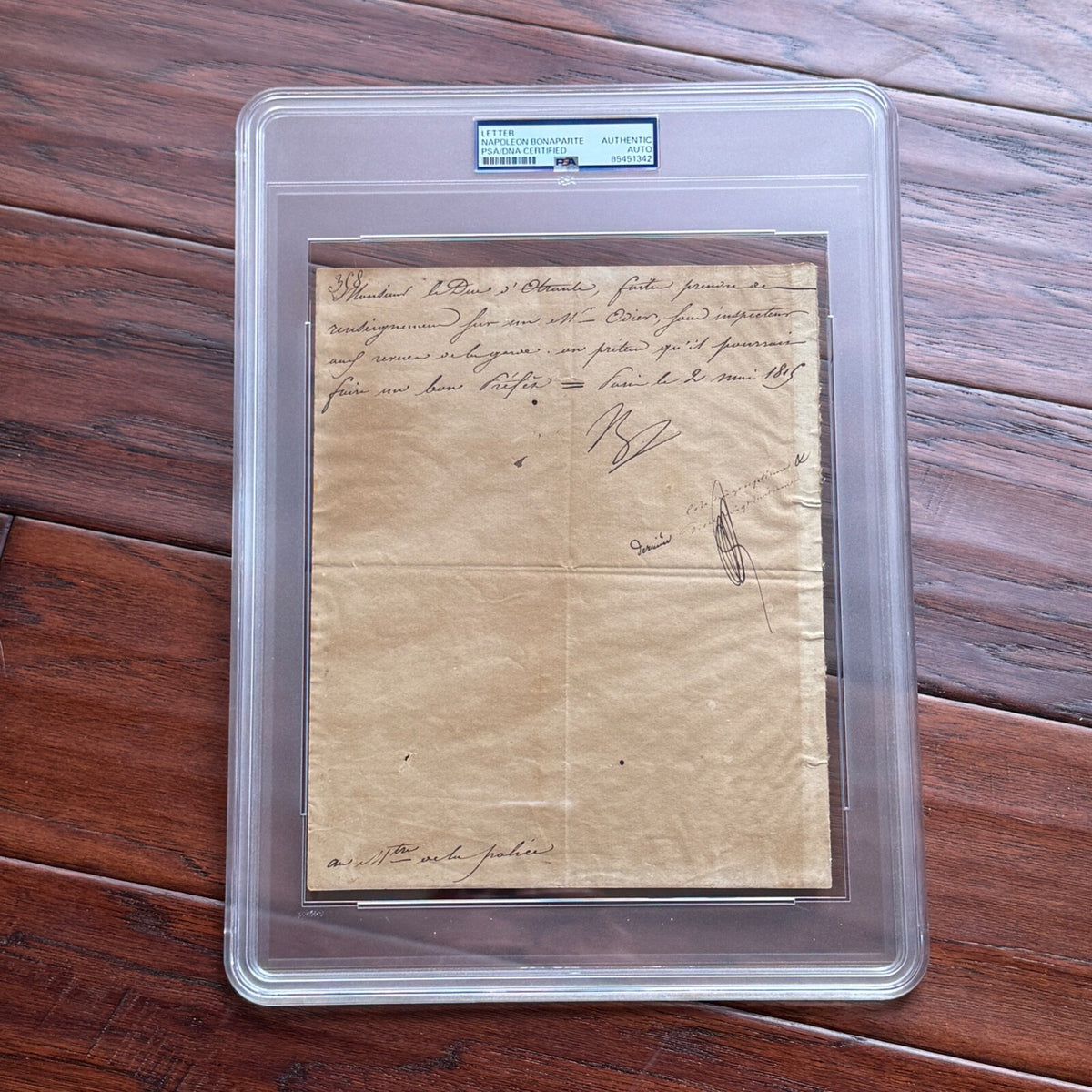 NAPOLEON BONAPARTE * PSA * Autograph Letter Signed During Hundred Days * 1815