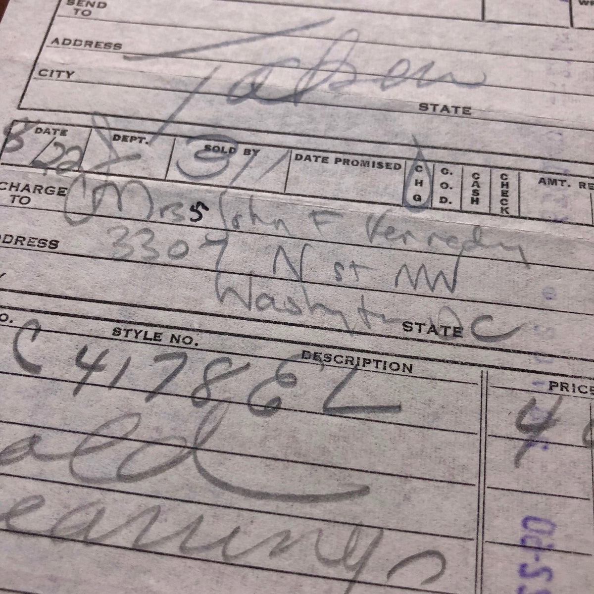 JACQUELINE KENNEDY * JSA * "Mrs. John F. Kennedy" Double (2x) AUTOGRAPH Receipt