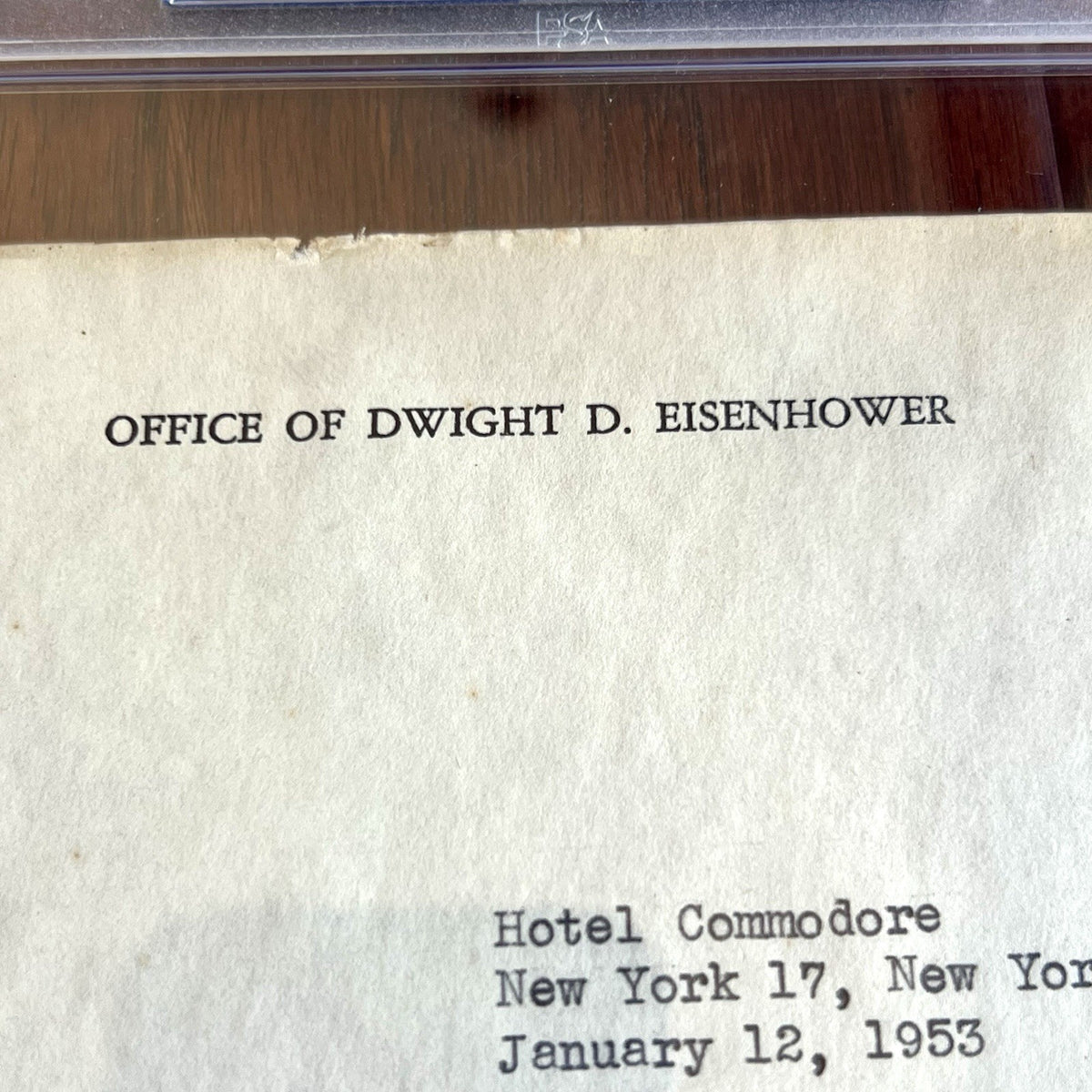 DWIGHT D. EISENHOWER * PSA * Autograph Letter Signed 8 DAYS BEFORE INAUGURATION