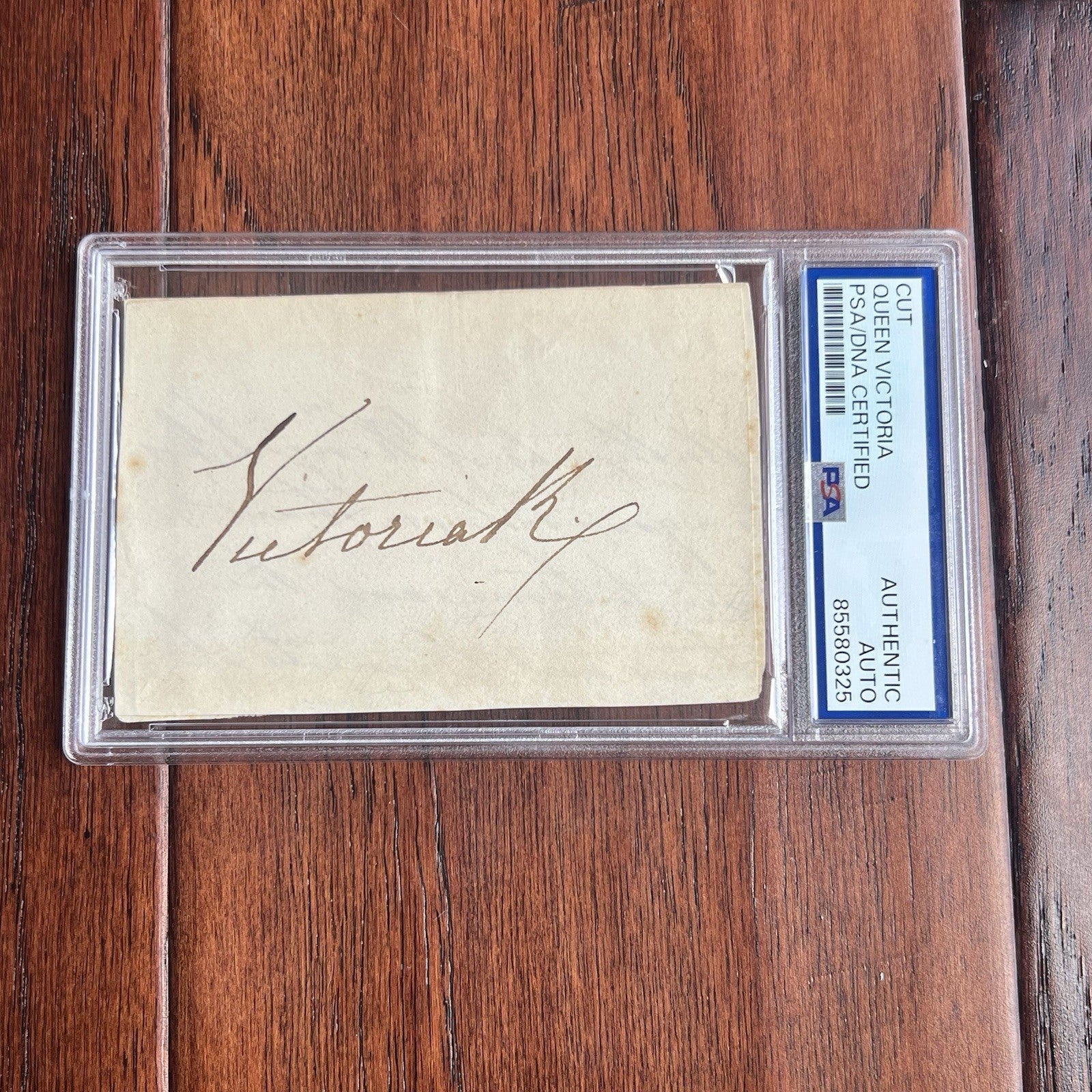 QUEEN VICTORIA * PSA * Autograph Cut Signature Signed During her Reign AS QUEEN