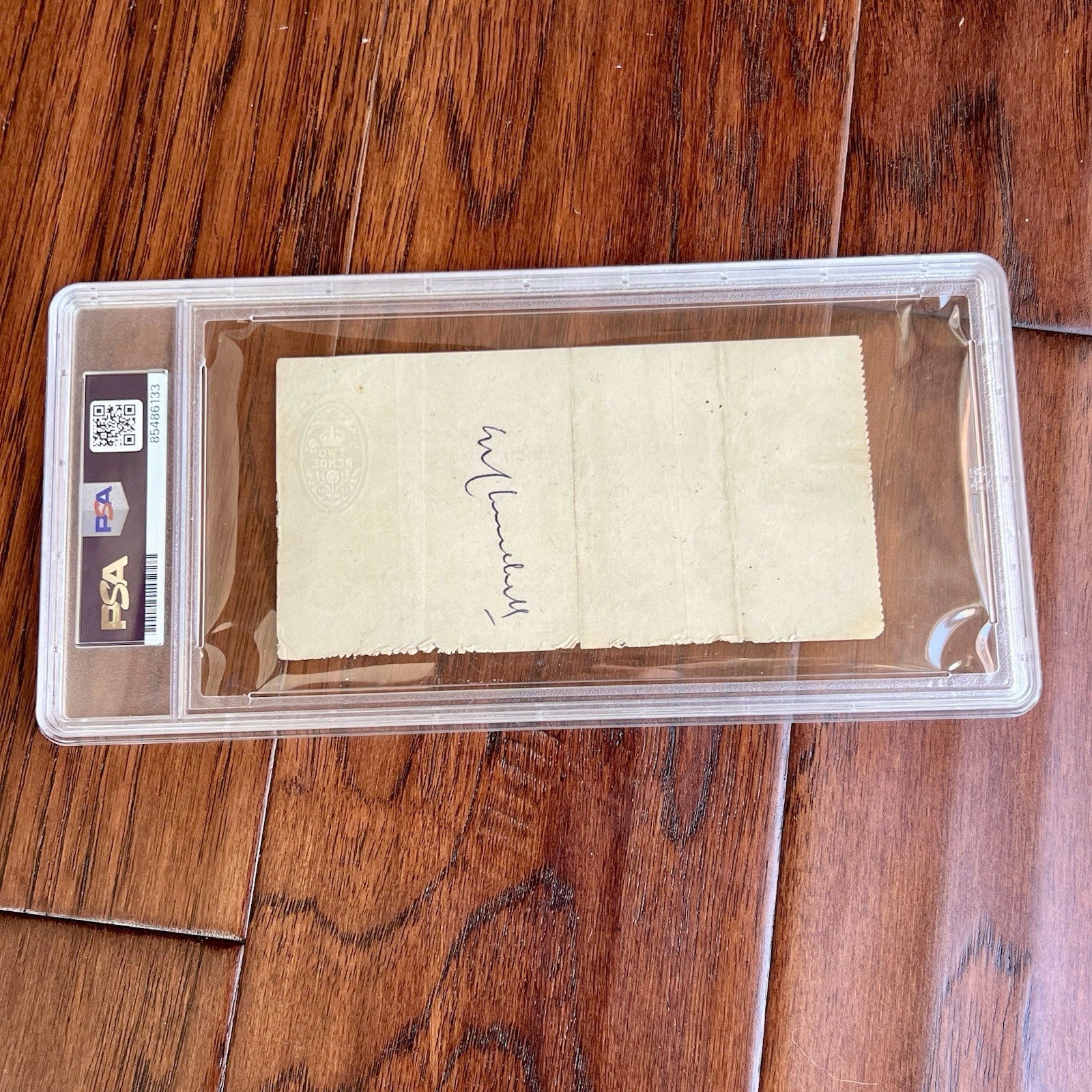 WINSTON S. CHURCHILL * PSA * Autograph BANK CHECK Endorsement Signed * UK PM