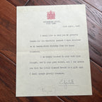 QUEEN ELIZABETH II * JSA LOA * Signed Letter Re 21st Birthday Gift Autograph