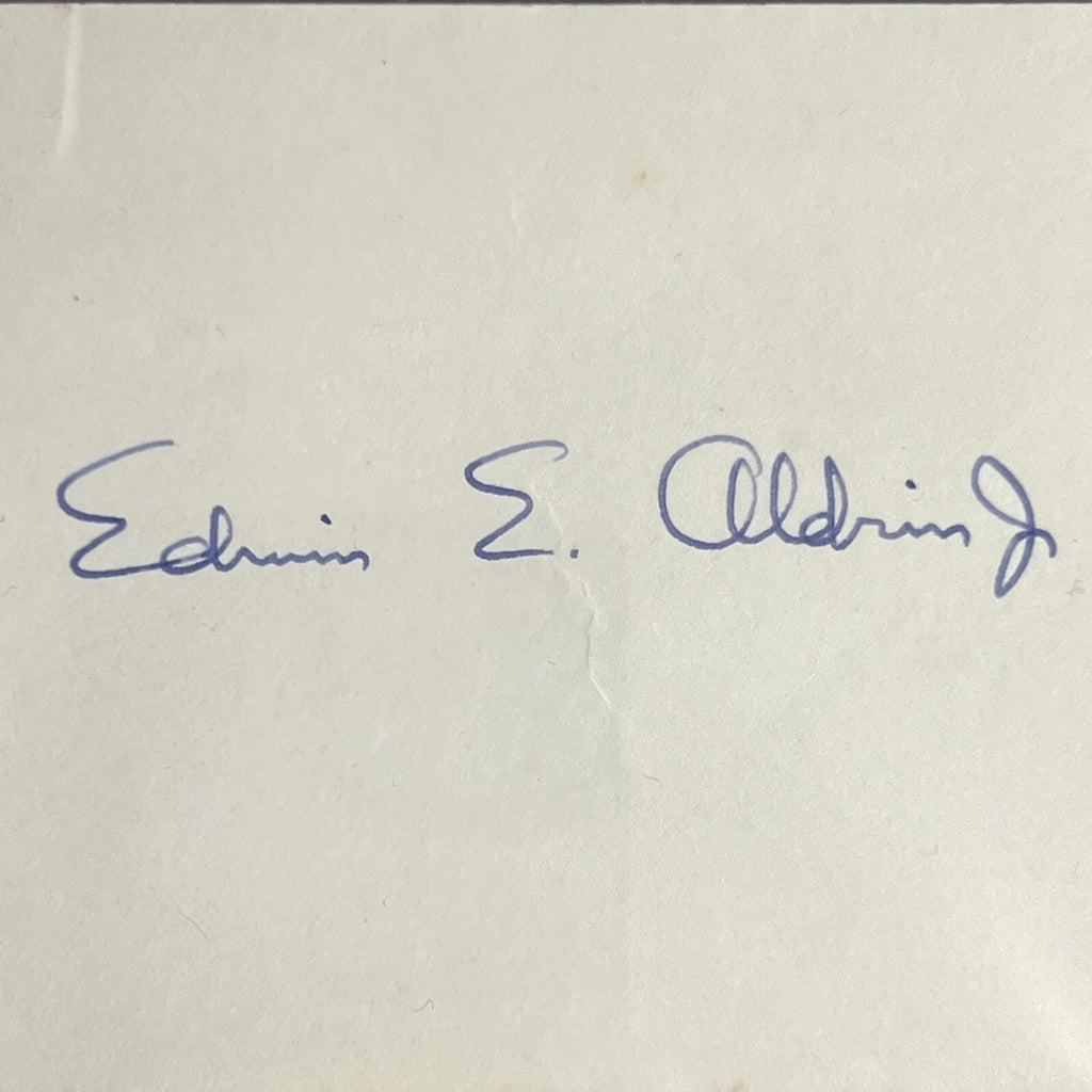 BUZZ ALDRIN * Beckett BAS * Full Signature Autograph Index card Signed Apollo 11