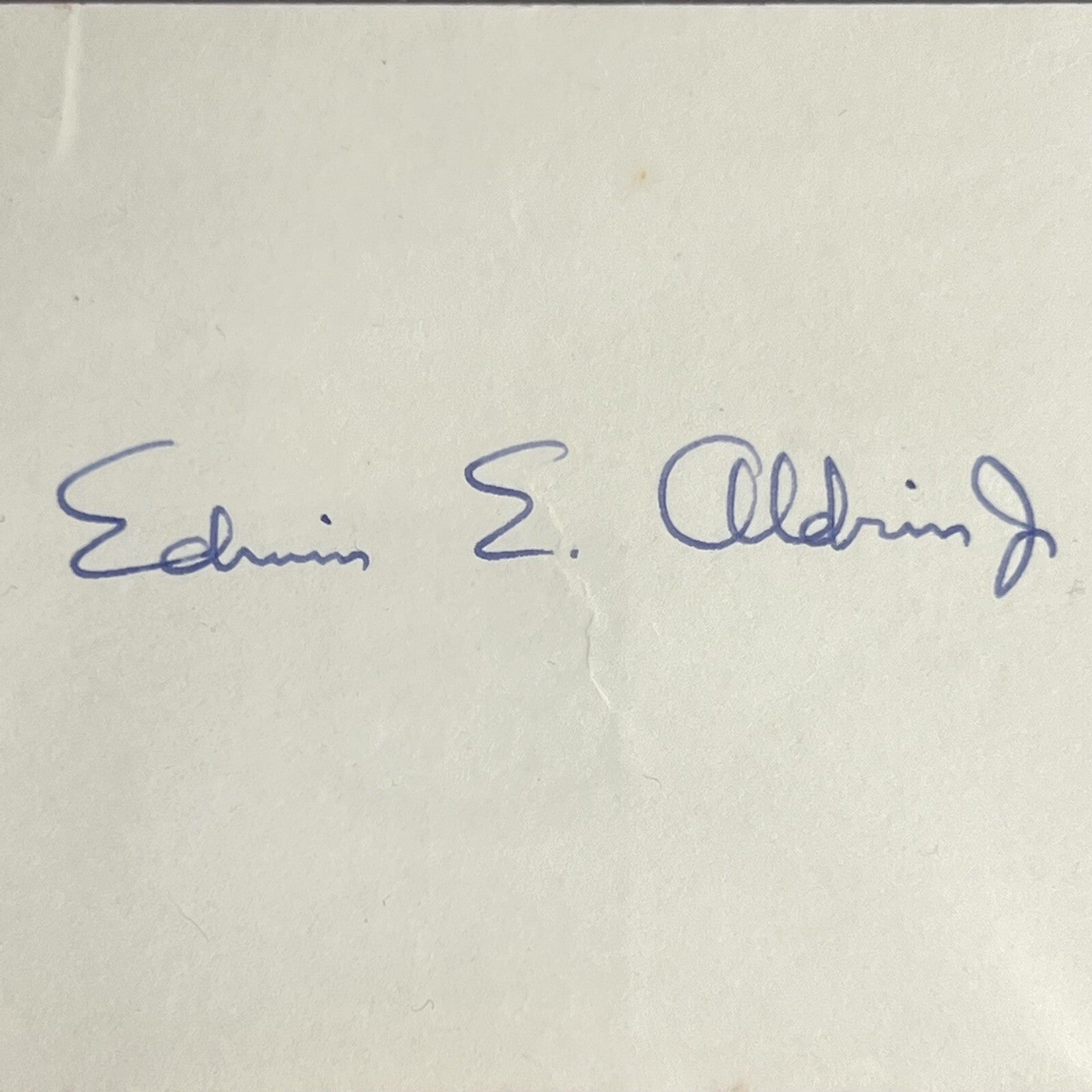 BUZZ ALDRIN * Beckett BAS * Full Signature Autograph Index card Signed Apollo 11