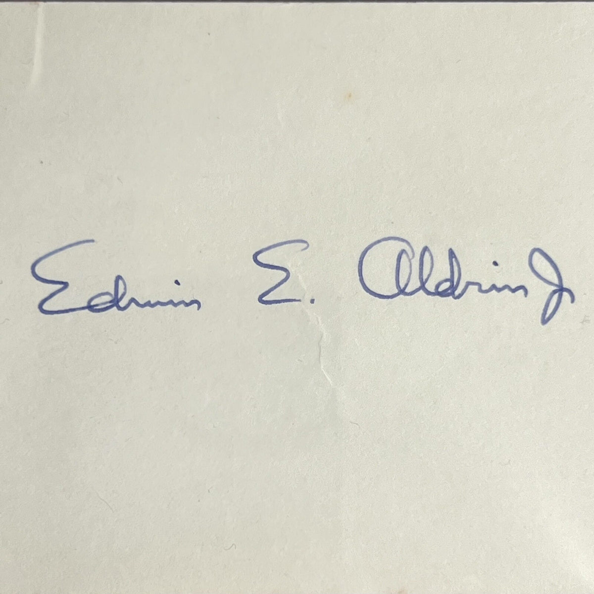 BUZZ ALDRIN * Beckett BAS * Full Signature Autograph Index card Signed Apollo 11