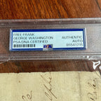 GEORGE WASHINGTON * PSA * Autograph FREE FRANK Signed Plus Rembrandt Peale Sig