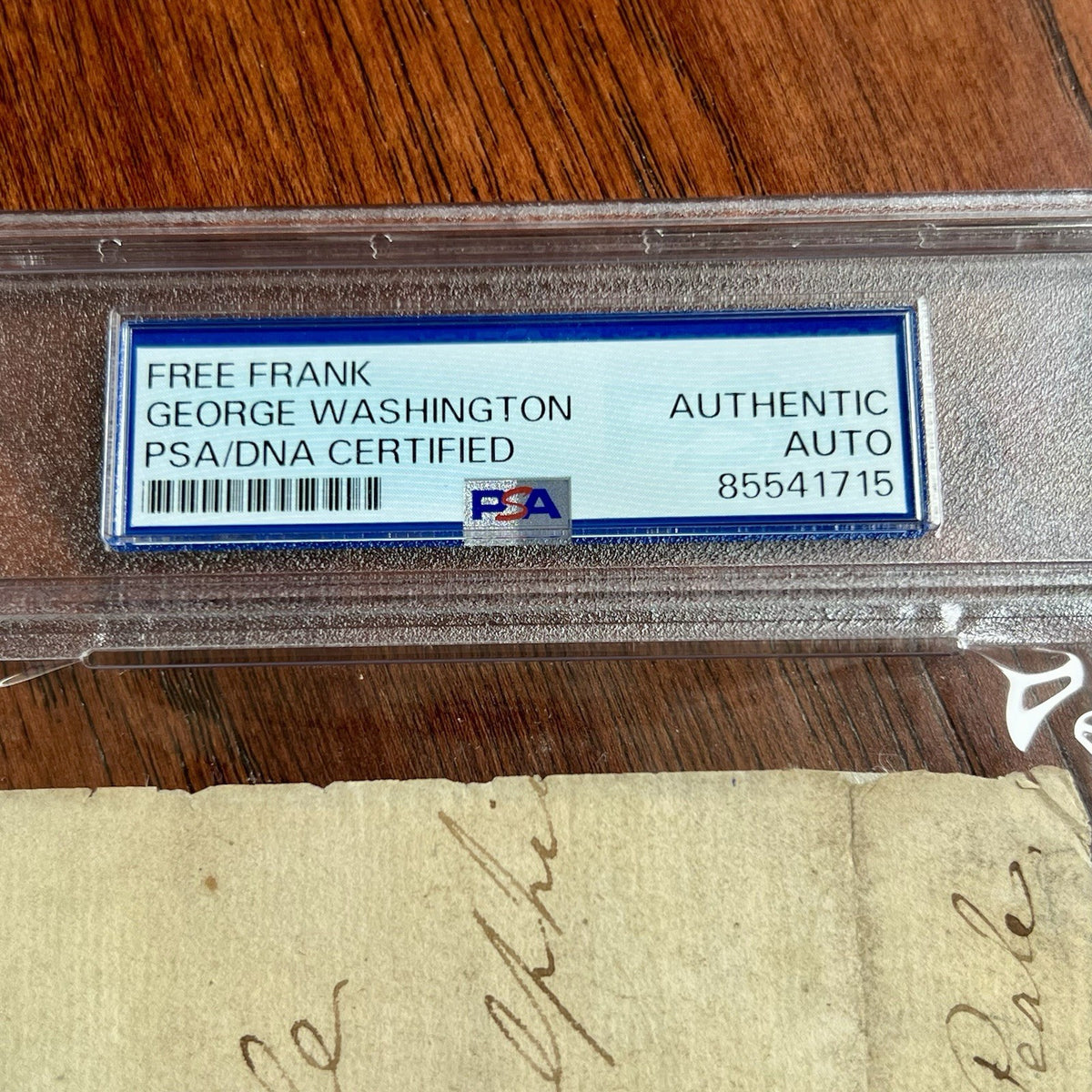 GEORGE WASHINGTON * PSA * Autograph FREE FRANK Signed Plus Rembrandt Peale Sig
