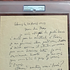 PABLO PICASSO * PSA/DNA * Handwritten AUTOGRAPH Letter SIGNED * PARIS 1953