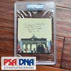 RONALD REAGAN * PSA * Autograph BERLIN WALL Souvenir Photo Signed