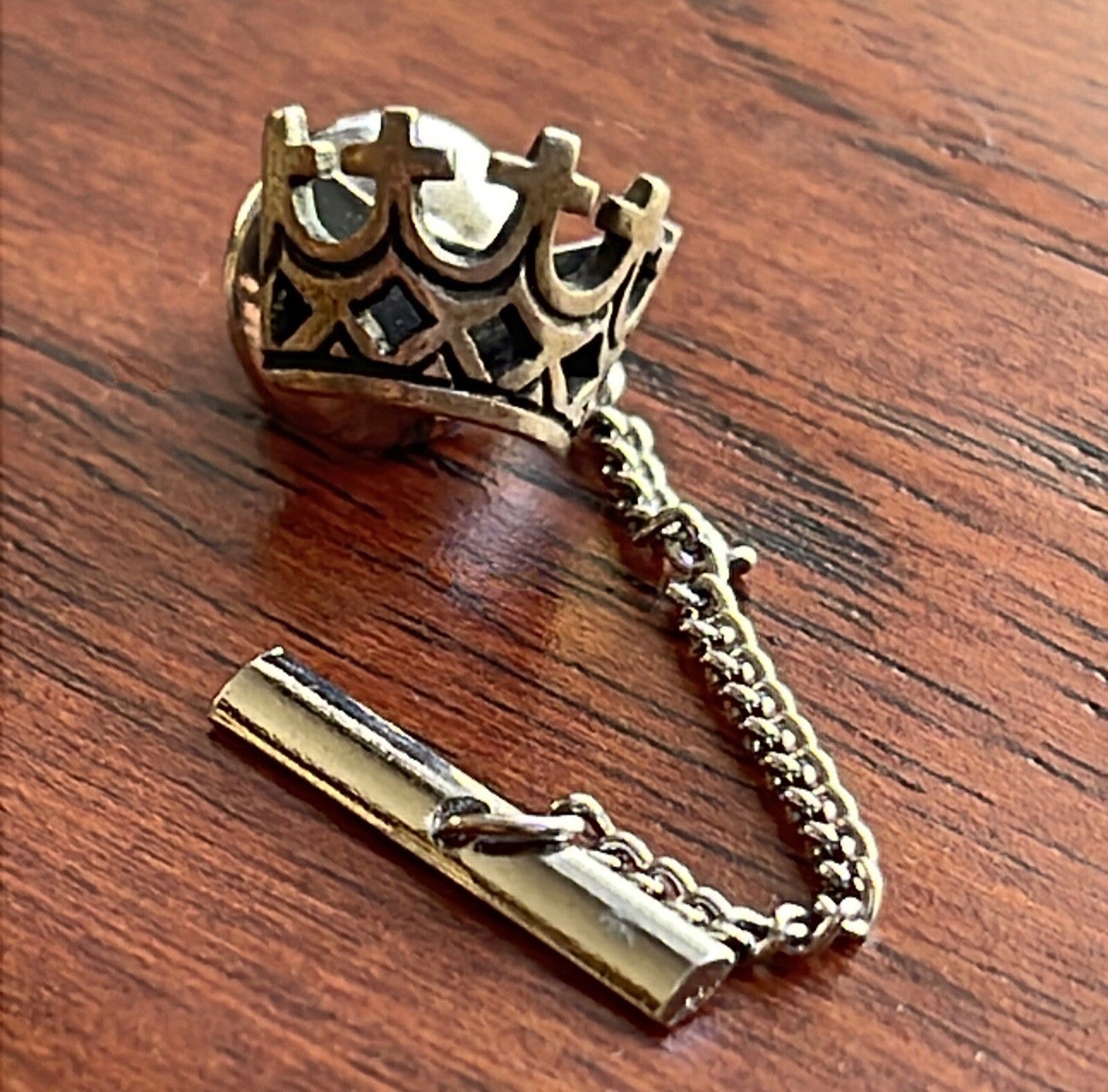 APOLLO 12 * LUNAR SURFACE-FLOWN Crown Tie Tack * ALAN BEAN * MOON
