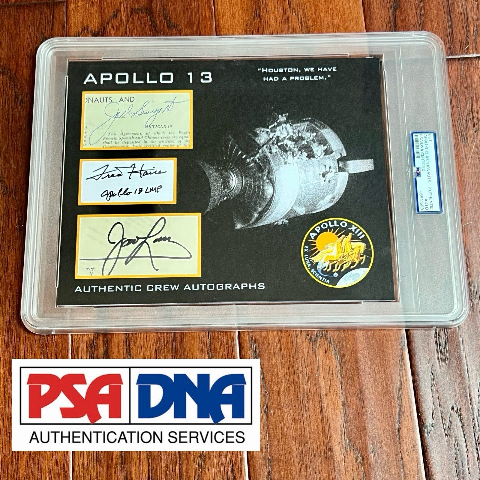 APOLLO 13 * PSA * CREW SIGNED AUTOGRAPH PRESENTATION * JACK SWIGERT JAMES LOVELL