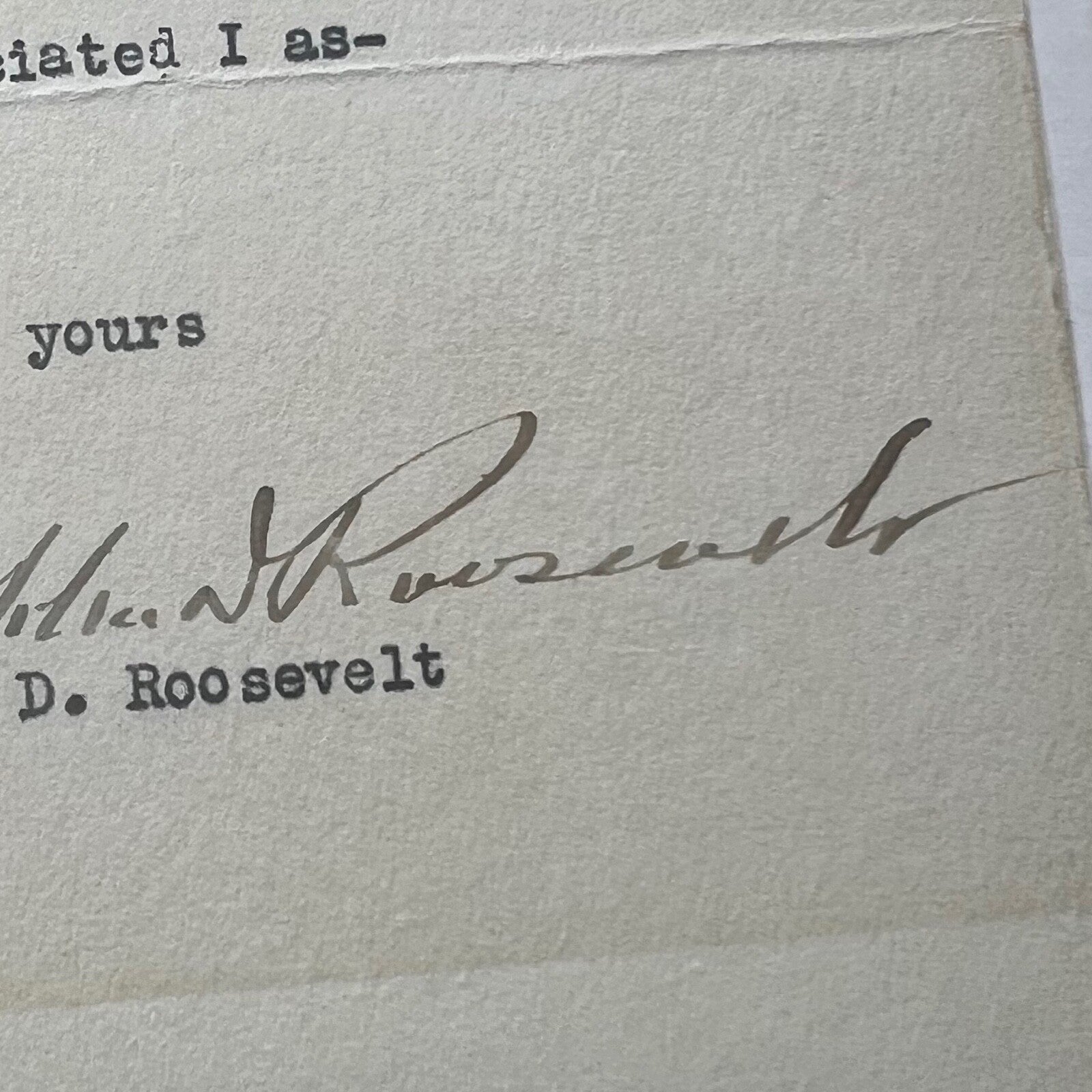 FRANKLIN D. ROOSEVELT * BAS * FDR Autograph Letter Signed * RE: Herbert Hoover