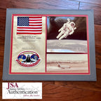STS 41-B * JSA * Bruce McCandless Certified Flown Flag & Patch Autograph Signed