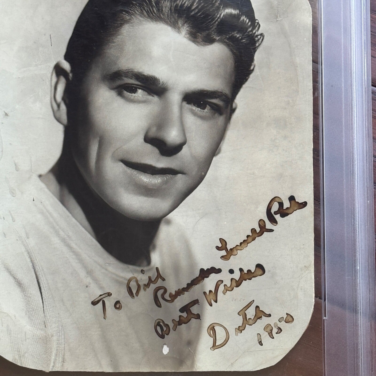 RONALD REAGAN * PSA/DNA * Early Autograph Photo Signed  "Dutch" * 1950
