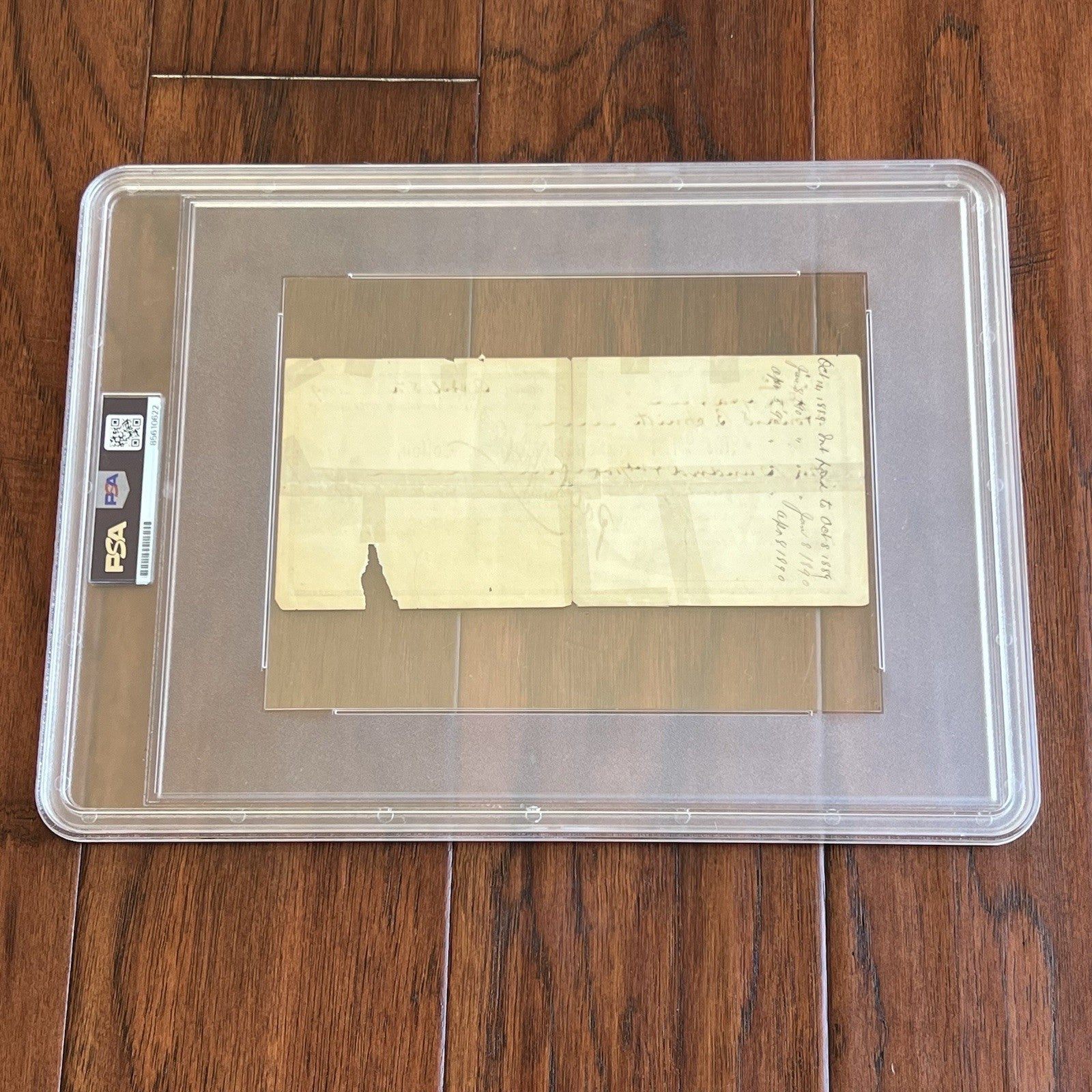 VIRGIL EARP * PSA * OK CORRAL Marshal AUTOGRAPH Loan Document SIGNED WYATT Bro