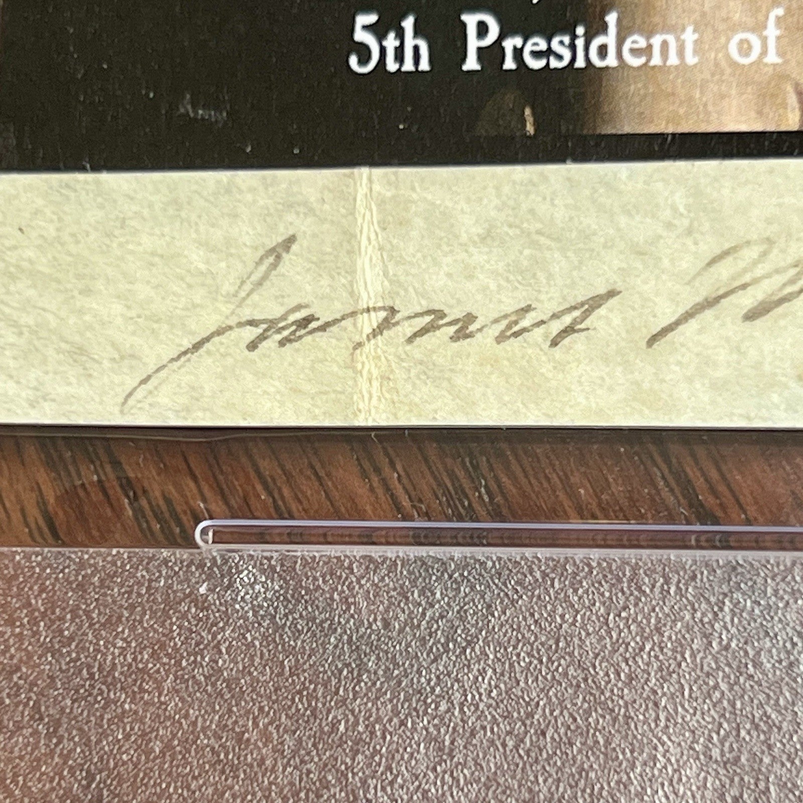 JAMES MONROE * PSA * Autograph Cut Signature CUSTOM CARD Signed