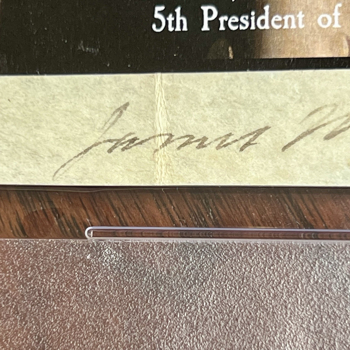 JAMES MONROE * PSA * Autograph Cut Signature CUSTOM CARD Signed