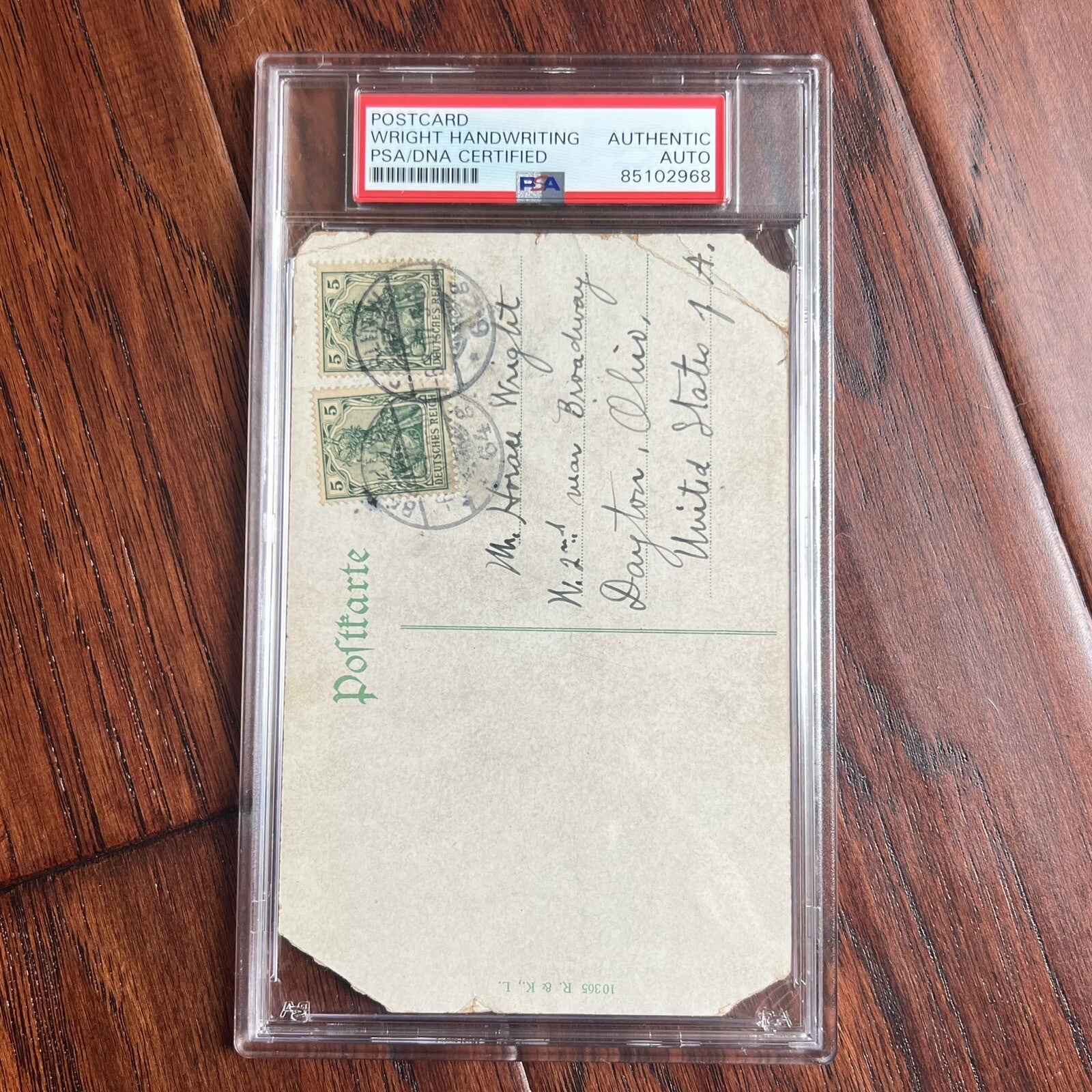 WILBUR WRIGHT * PSA * Handwritten AUTOGRAPH Postcard SIGNED * Wright Brothers