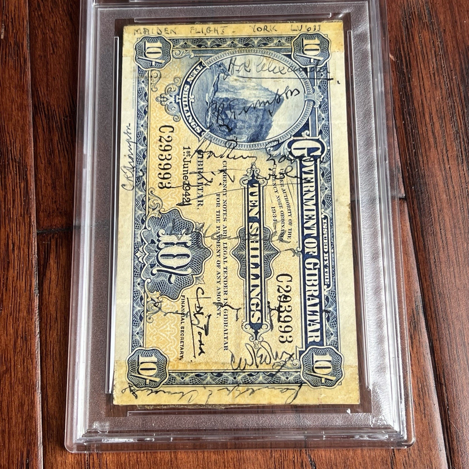 WINSTON S. CHURCHILL * Anthony Eden & Others 1943 SIGNED CURRENCY Autograph PSA