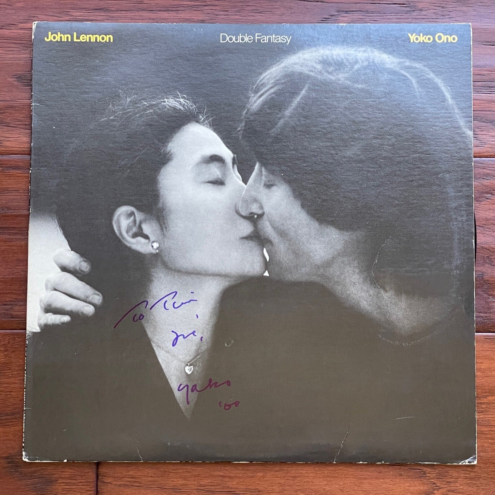 YOKO ONO * BAS * Autograph DOUBLE FANTASY Album Signed * Lennon "Starting Over"