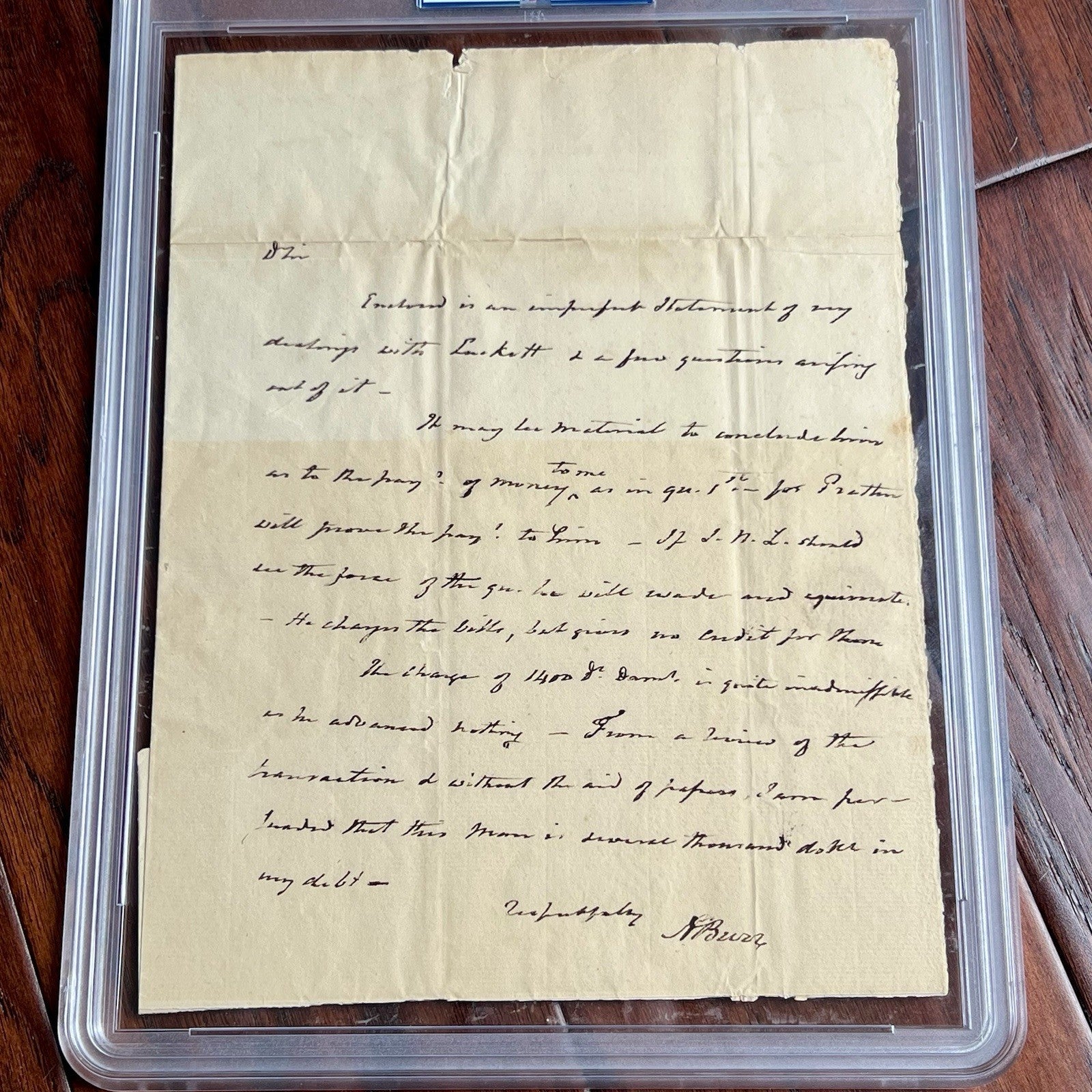 AARON BURR * PSA * Handwritten Autograph Letter Signed Dueled Alexander Hamilton