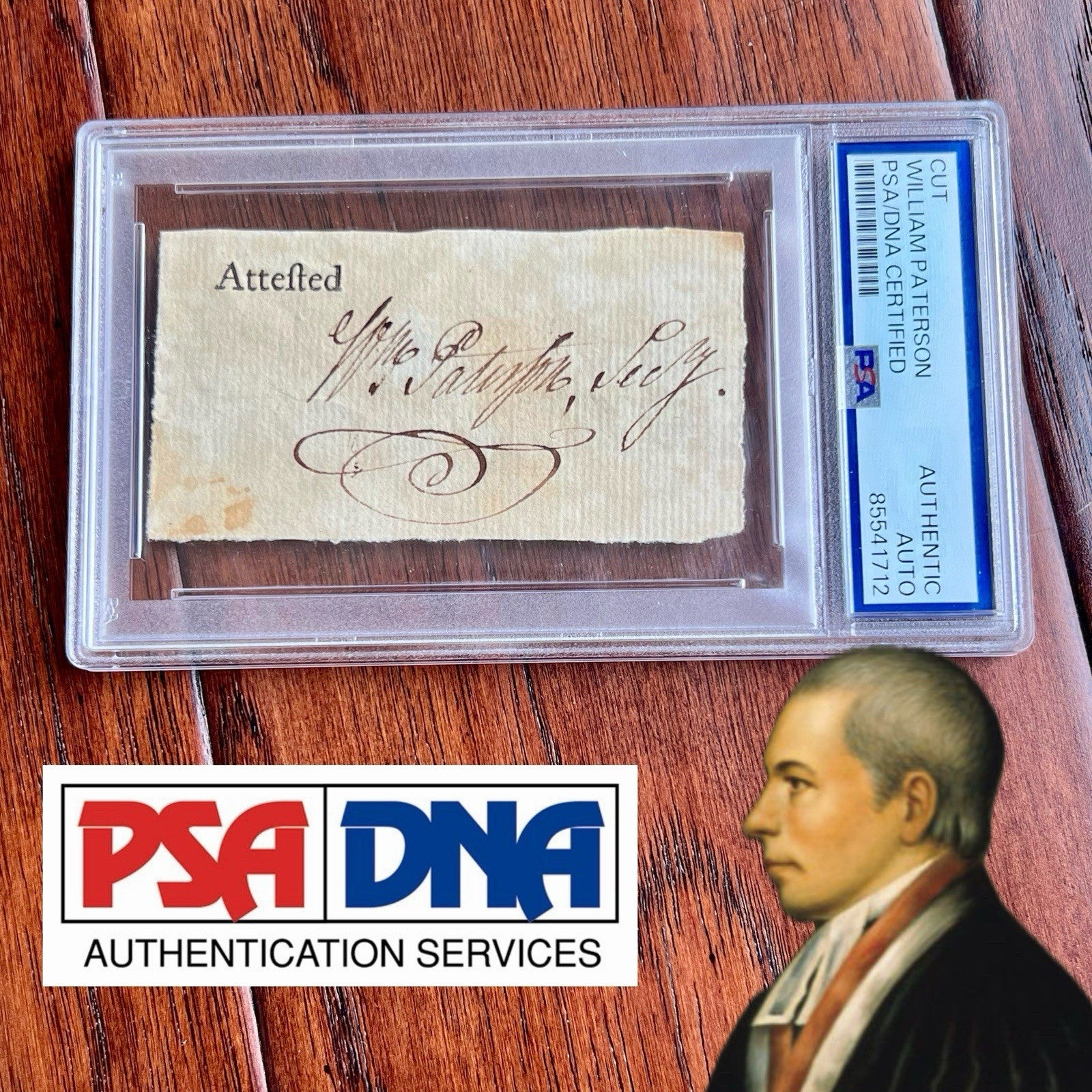 WILLIAM PATERSON * PSA * Autograph Cut Signature Signed * Constitution Signer