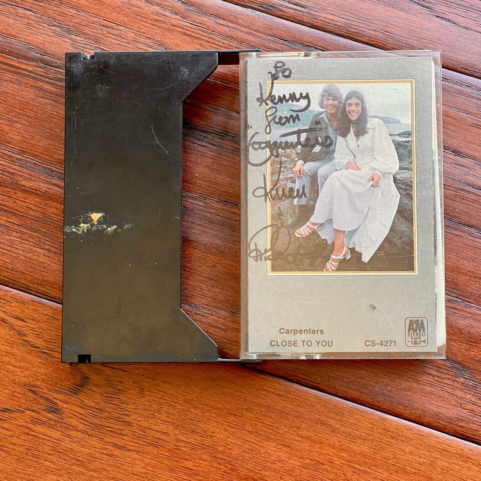 CARPENTERS * JSA * Karen & Richard Autograph CLOSE TO YOU Cassette  Tape SIGNED