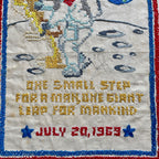 NEIL ARMSTRONG * JSA * Autograph “ONE SMALL STEP” Embroidery Signed * APOLLO 11