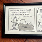 CHARLES SCHULZ * Original Signed Drawn Peanuts Artwork Comic Strip Autograph PSA