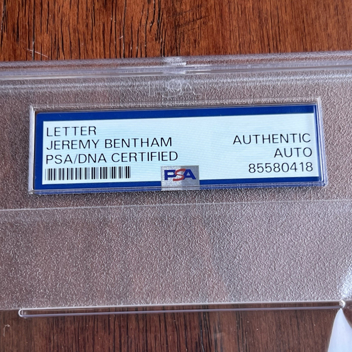 JEREMY BENTHAM * PSA * Scarce Handwritten AUTOGRAPH NOTE Signed Economist