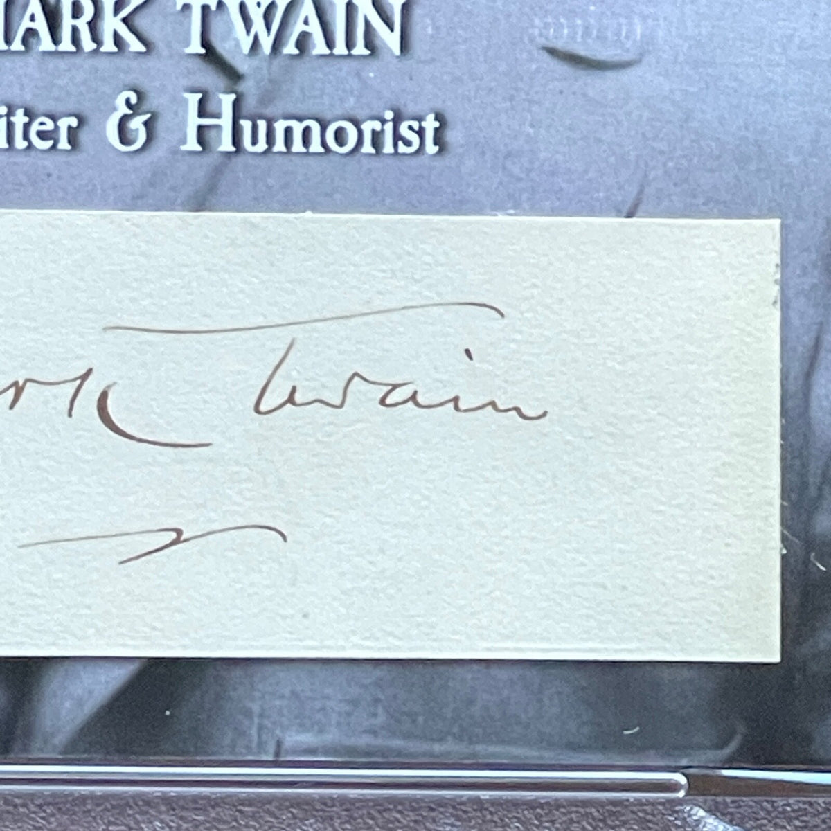 SAMUEL L. CLEMENS * PSA/DNA *  Autograph MARK TWAIN Custom Card SIGNED