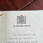 KING GEORGE VI * JSA * Signed Autograph Letter Sent to Family of KIA Soldiers