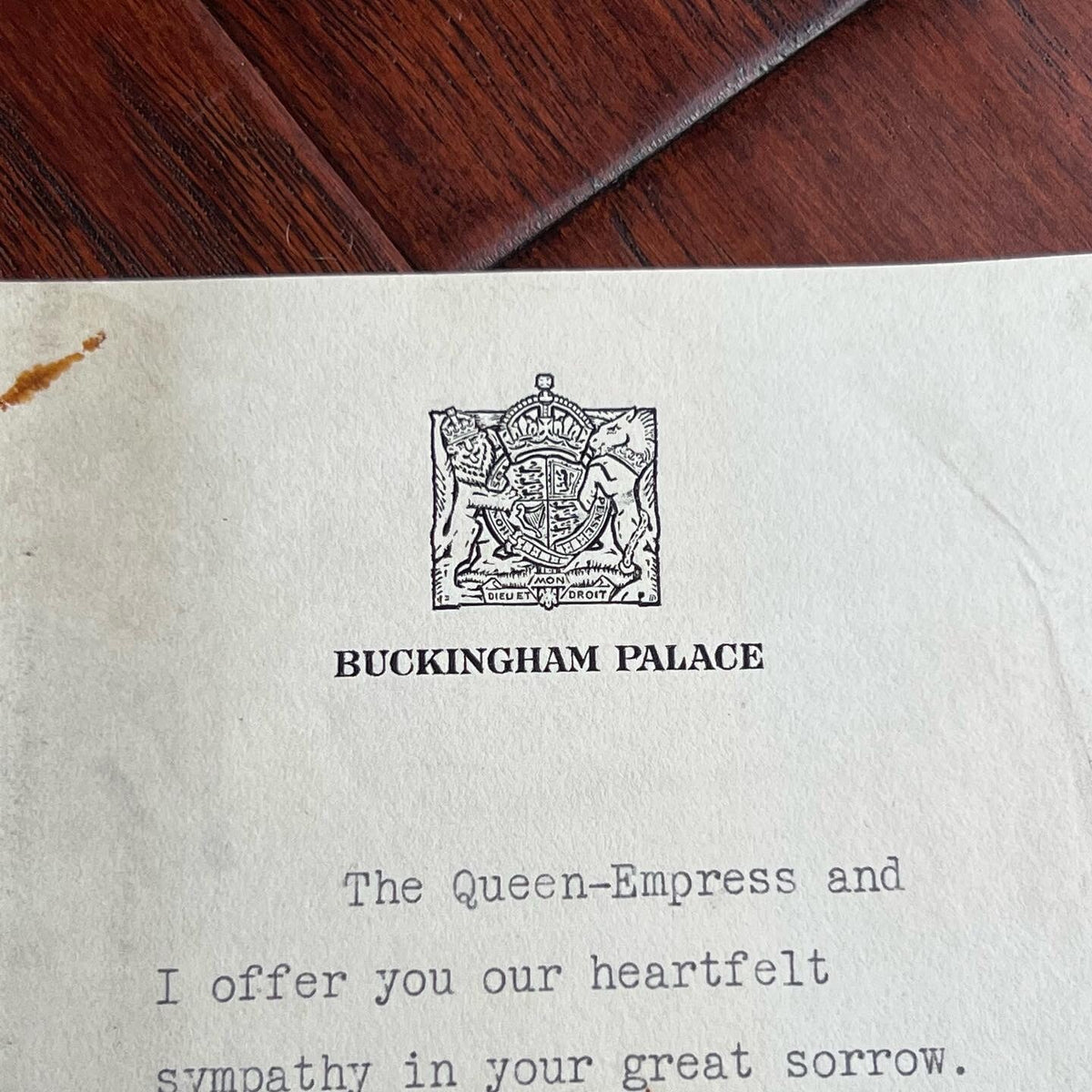 KING GEORGE VI * JSA * Signed Autograph Letter Sent to Family of KIA Soldiers