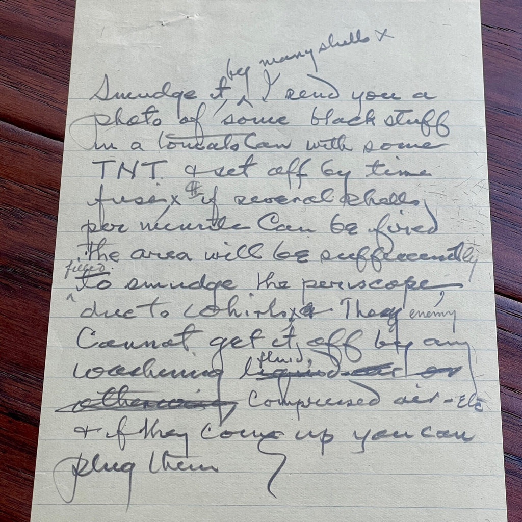 THOMAS EDISON * JSA * AUTOGRAPH Secret SUBMARINE EXPERIMENT Note SIGNED * WWI