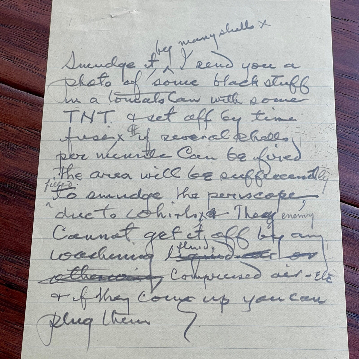 THOMAS EDISON * JSA * AUTOGRAPH Secret SUBMARINE EXPERIMENT Note SIGNED * WWI