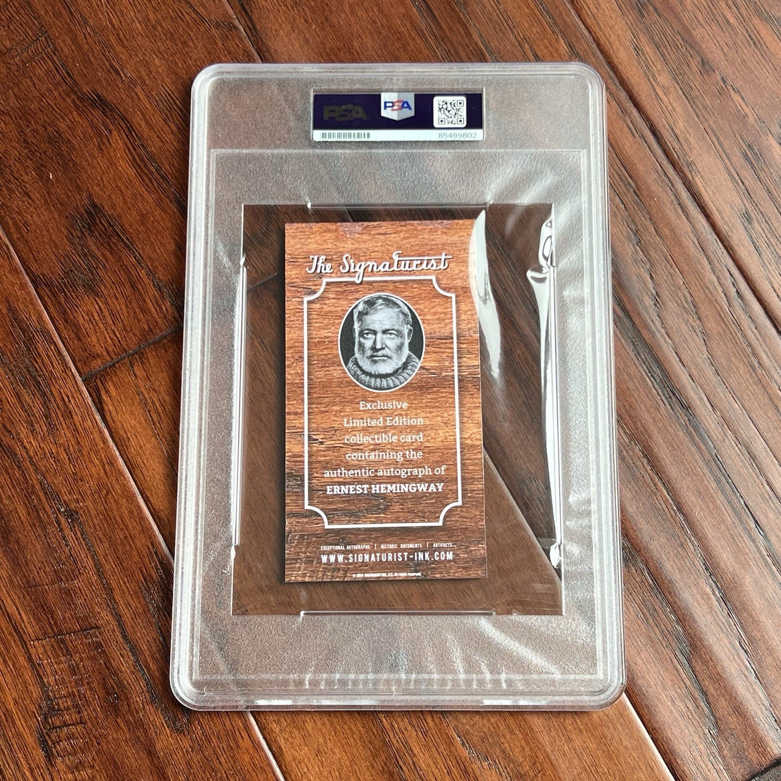 ERNEST HEMINGWAY  * PSA * Cut Autograph CUSTOM CARD Signed * 1944