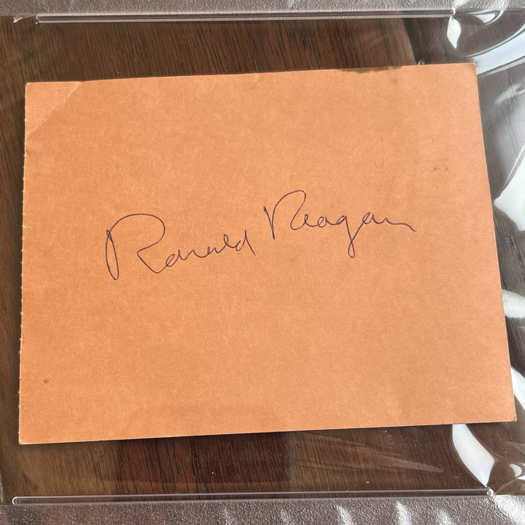 RONALD REAGAN * PSA * Autograph Economic Development Ticket Signed * DISNEYLAND