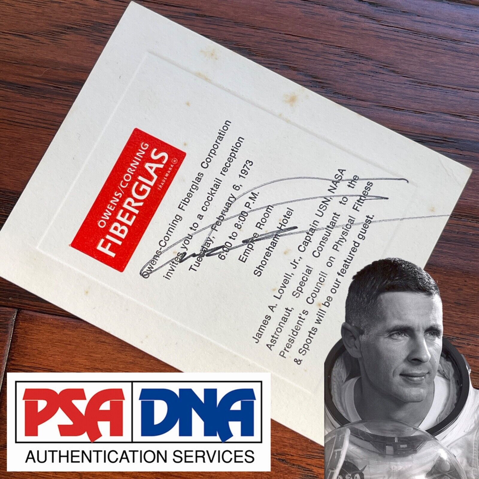 WILLIAM BILL ANDERS * PSA/DNA * Autograph Card APOLLO 8 *  EARTHRISE Signed
